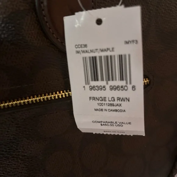 Rowan Large Satchel Bag In Signature Canvas With Fringe - Picture 7 of 10